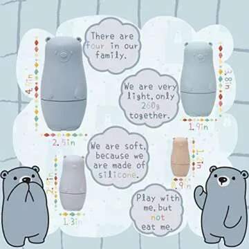 Moonmo Silicone Nesting Dolls Russian Nesting Dolls for Children Montessori Educational Toy Stacking Nesting Doll Toys Set for Toddlers