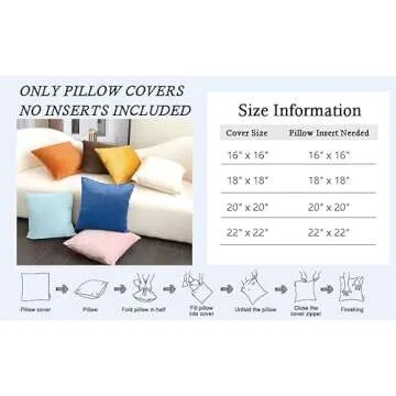 Uslif Throw Pillow Covers Velvet Soft Solid Pillowcase Square Cushion Case for Couch Bedroom, Car, Bed, Sofa, Decorative Pillow Cover 16x16 Inch Orange Pack of 2