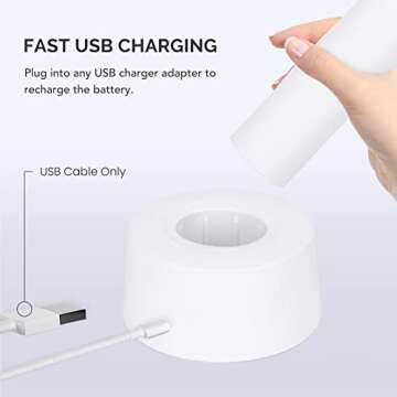 Bug Zapper, ZAPGEAR USB Rechargeable Electric Fly Swatter with Charging Base, Home Night Lamp, 3000 Volt Mosquito Zapper, Indoor Mosquito Killer & Insect Killer Against Flies, Moths (Medium)