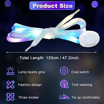 Waydress LED Shoelaces for Glowing Style and Visibility