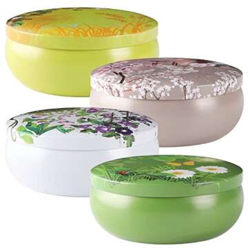 Citronella Candles Outdoor Large 3 Wick Scented Gift Soy Wax Candle for Home Outside Porch Patio, 4 Packs