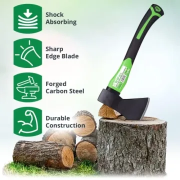 WilFiks 15" Chopping Axe for Camping and Wood Splitting