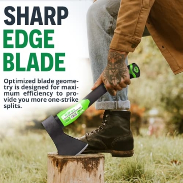 WilFiks 15" Chopping Axe for Camping and Wood Splitting