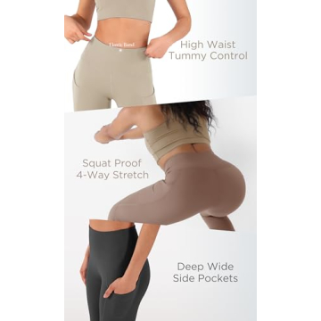 High Waisted Yoga Leggings with Pockets for Women