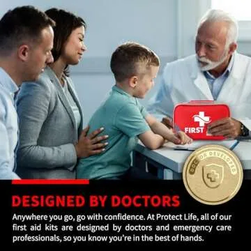 Protect Life First Aid Kit for Home/Business, HSA/FSA Eligible Emergency Kit | Medical First Aid Kit...