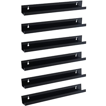 Sooyee 6 Pack Book Shelves,15 Inch Floating Shelf Display Shelf,Acrylic Shelves for Wall,Reading Noo...