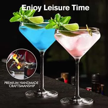 Chouggo Coupe Cocktail Glasses Set of 4 - Lead Free Crystal