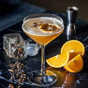 Chouggo Coupe Cocktail Glasses Set of 4 - Lead Free Crystal