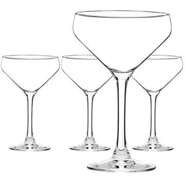 Chouggo Coupe Cocktail Glasses Set of 4 - Lead Free Crystal