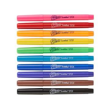 Mr. Sketch Scented Stix Markers, Fine Tip Marker, Assorted Colors, 10 Count