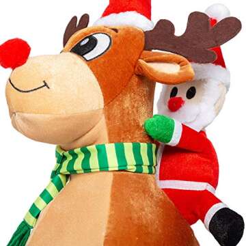 JOYIN Christmas Funny Christmas Hat, Reindeer Hat Santa Riding a Reindeer for Cute and Festive Christmas Party Gifts Dress Up Celebrations, Decorations, Costume Accessories