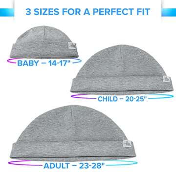 DefenderShield EMF Radiation Protection Beanie Cap - Blocks Wireless EMF & 5G Radiation (Gray Adult/Large)