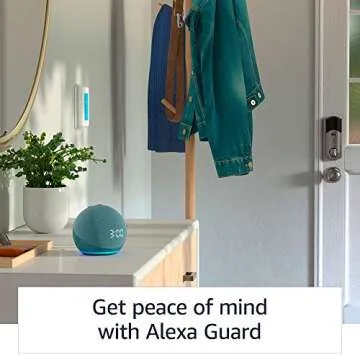 Echo Dot (4th Gen) with clock + Amazon Smart Plug | Glacier White