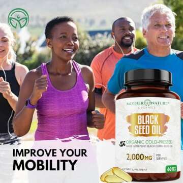 Organic Black Seed Oil Capsules for Holistic Wellness