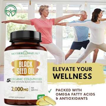 Organic Black Seed Oil Capsules for Holistic Wellness