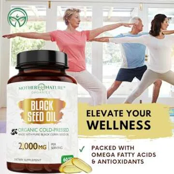 Organic Black Seed Oil Capsules for Holistic Wellness