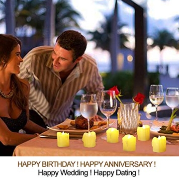 HOME MOST 12-Pack LED Votive Candles - Timed Flickering Ambiance