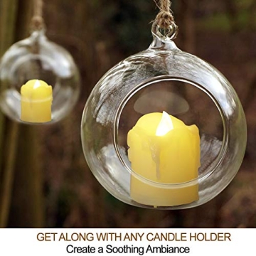 HOME MOST 12-Pack LED Votive Candles - Timed Flickering Ambiance