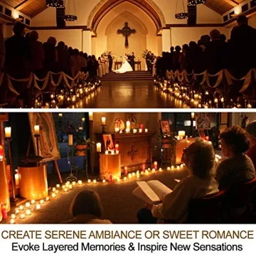 HOME MOST 12-Pack LED Votive Candles - Timed Flickering Ambiance