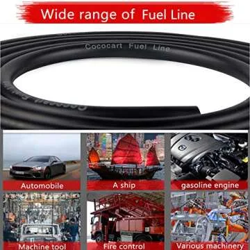Cococart 9.85-Feet/3m Length Stretchy 3/16 Inch ID Fuel Line+20pcs 1/3" ID Hose Clamps for Kawasaki Kohler Briggs & Stratton Small Engines