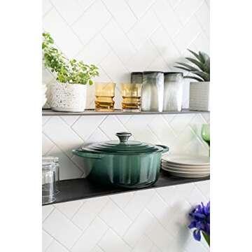 Le Creuset Enameled Cast Iron Signature Round Dutch Oven, 5.5 qt., Artichaut