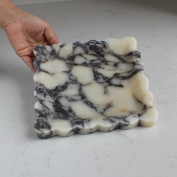 Elegant Calacatta Viola Marble Tray for Home Décor