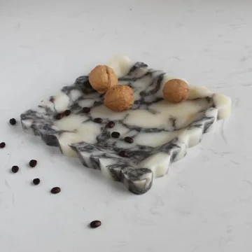 Elegant Calacatta Viola Marble Tray for Home Décor