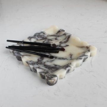 Elegant Calacatta Viola Marble Tray for Home Décor