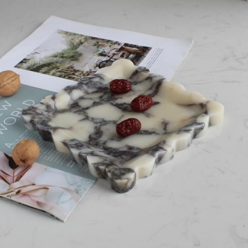 Elegant Calacatta Viola Marble Tray for Home Décor