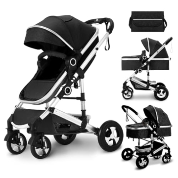 Luxurious 2 in 1 Convertible Baby Stroller for Modern Parents