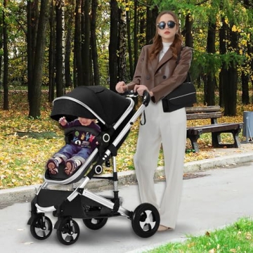 Luxurious 2 in 1 Convertible Baby Stroller for Modern Parents