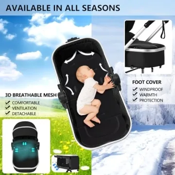 Luxurious 2 in 1 Convertible Baby Stroller for Modern Parents