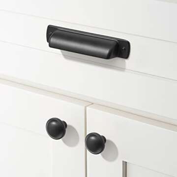 Khtumeware 20 Pack Matte Black Drawer Pulls - Stylish & Durable Kitchen Hardware