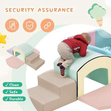 Virubi 5 Piece Toddler Soft Climbing Toys for Toddlers 1-3, Foam Climb and Crawl Activity Playset, I...