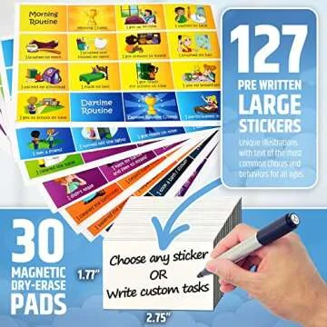 Large Magnetic Reward Chart for Kids with Custom Tasks