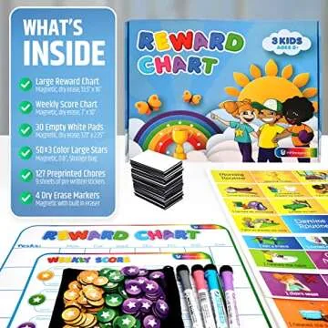 Large Magnetic Reward Chart for Kids with Custom Tasks