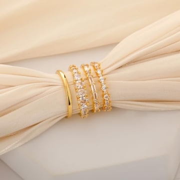 Stylish Non Tarnish Stackable Gold Rings for Women