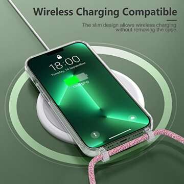 Caka Clear Case for iPhone 13 Pro Max with Strap Lanyard