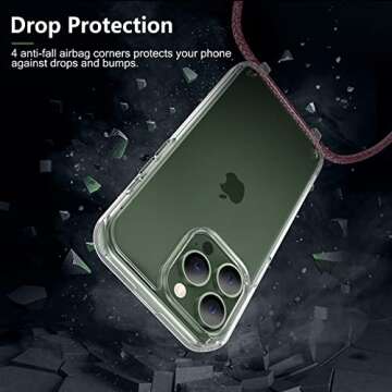 Caka Clear Case for iPhone 13 Pro Max with Strap Lanyard