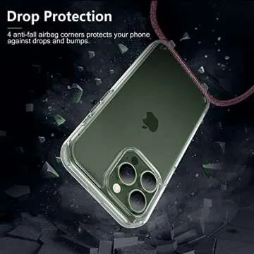 Caka Clear Case for iPhone 13 Pro Max with Strap Lanyard