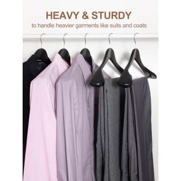 Top Quality Wide Shoulder Wooden Hangers Set of 12