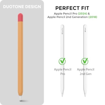 AHASTYLE Duotone Silicone Sleeve for Apple Pencil 2nd Generation