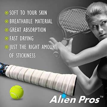 Alien Pros Tennis Racket Grip Tape for High Performance