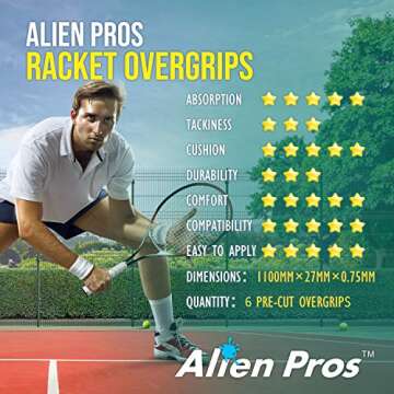 Alien Pros Tennis Racket Grip Tape for High Performance