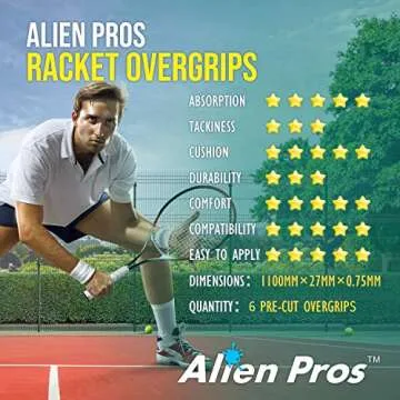 Alien Pros Tennis Racket Grip Tape for High Performance