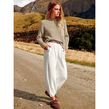 ANRABESS Women's Knit Two-Piece Lounge Set Comfortable Stylish