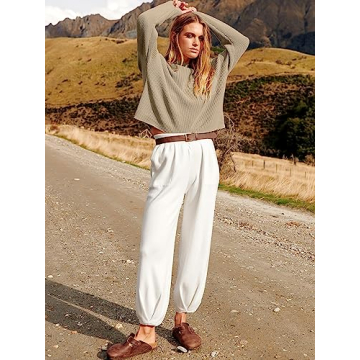 ANRABESS Women's Knit Two-Piece Lounge Set Comfortable Stylish