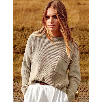 ANRABESS Women's Knit Two-Piece Lounge Set Comfortable Stylish