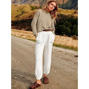 ANRABESS Women's Knit Two-Piece Lounge Set Comfortable Stylish