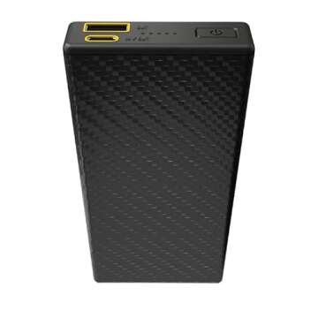 Nitecore Carbo 20000 Lightweight 20000mAh Power Bank for Outdoor, QC PD Quick Charge, USB & USB-C Dual Ports Waterproof Impact Resistant with Lumentac USB Cable